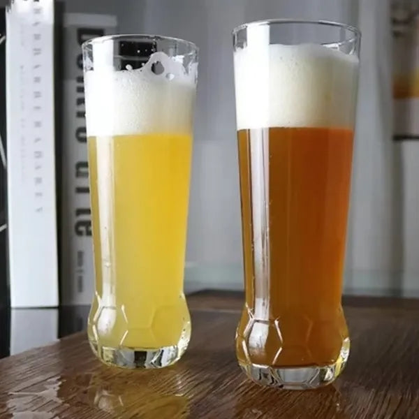 13Oz. Soccer Ball Design Tall Beer Glasses