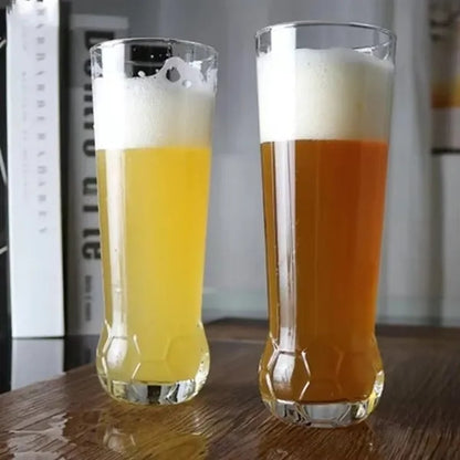 13Oz. Soccer Ball Design Tall Beer Glasses
