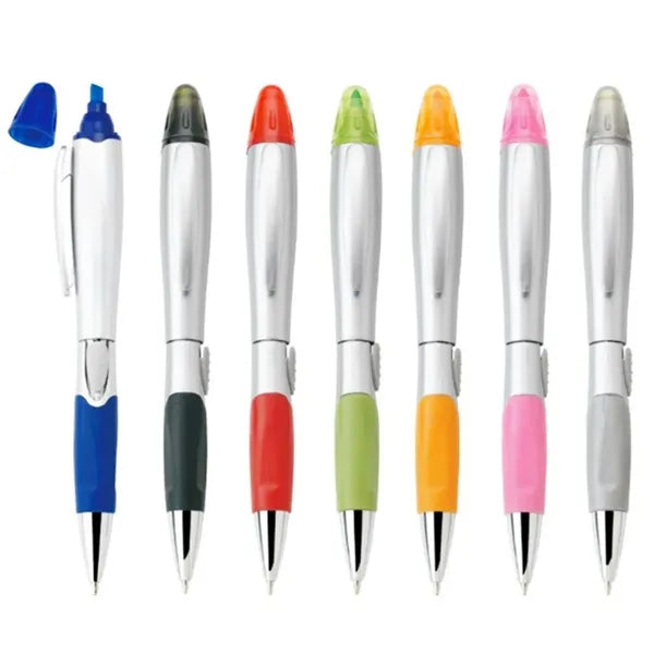 2-in-1 Ballpoint Pen and Highlighter