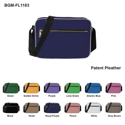 Patent Pleather Retro Shoulder Bag 6.5L