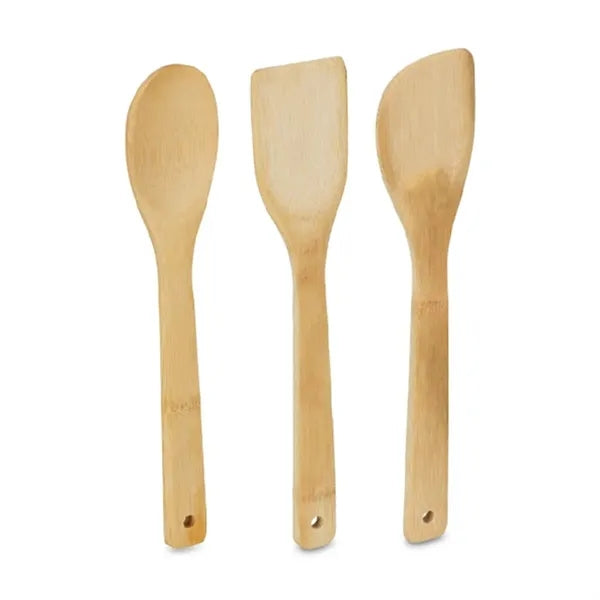 Bamboo Spatula spoon Cooking Utensil 3 in 1 Set