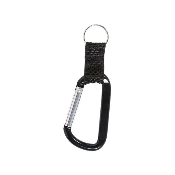 Carabiner With Strap And Split Ring Keychain