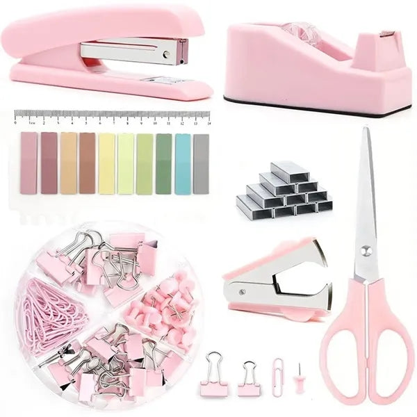 Various Pcs Macaron-Color Practical Office Supplies Set