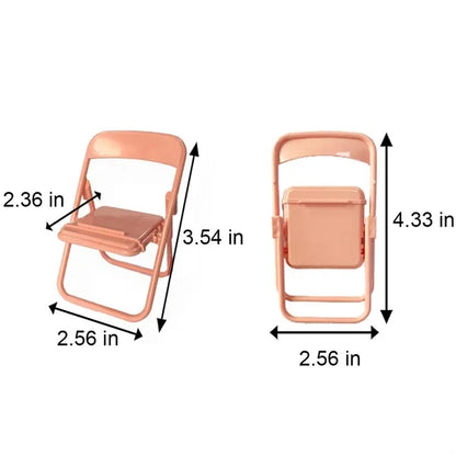 Colorful Stable Portable Mini Folding Chair Phone Stand