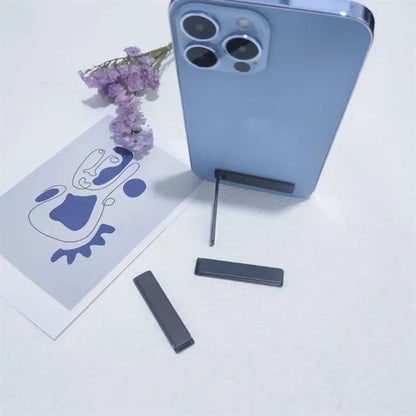 Mini Ultra-thin Flip-top Zinc Alloy Desktop Phone Holder