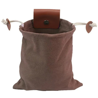 Drawstring Mushroom Gathering Foraging Bag with Metal Buckle