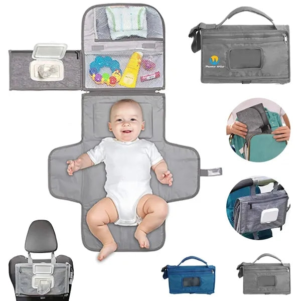 Smart Baby Diaper Changing Pad Travel Bag W/ Wipe Dispenser