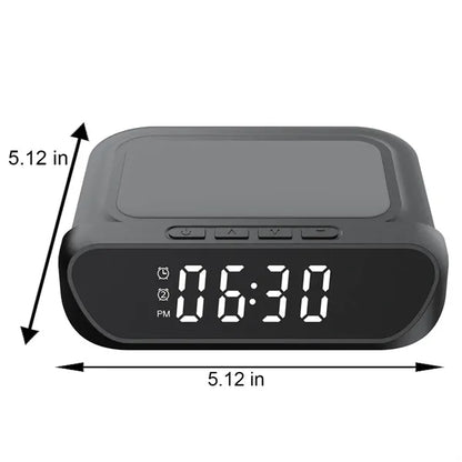 Dual Function 15W Wireless Charger LED Display Alarm Clock