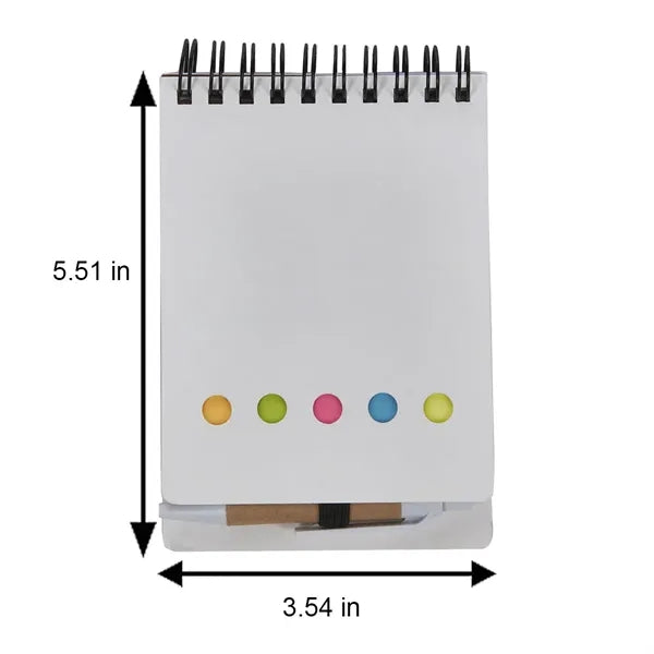 Mounted Paper Cover Book Set with Sticky Notepad Index Tabs