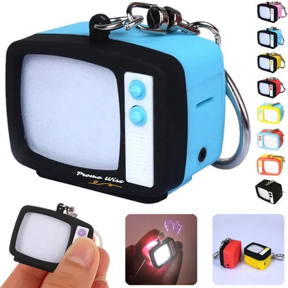 Mini TV Novelty Keychain with LED Lights and Sound Effects