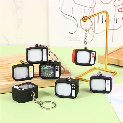 Mini TV Novelty Keychain with LED Lights and Sound Effects