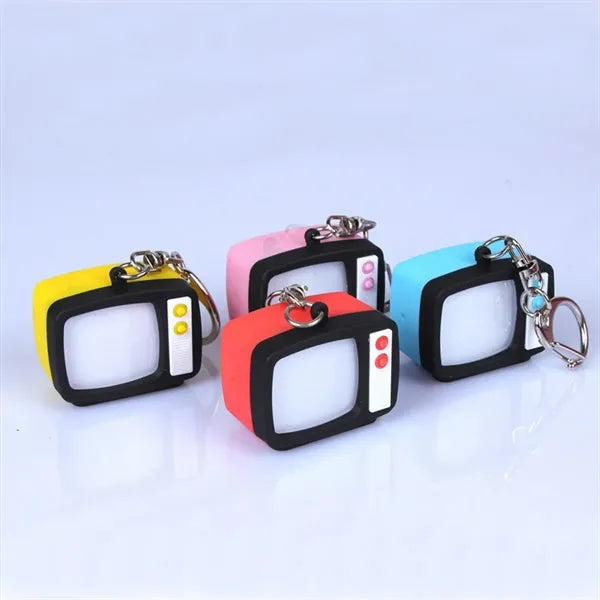 Mini TV Novelty Keychain with LED Lights and Sound Effects