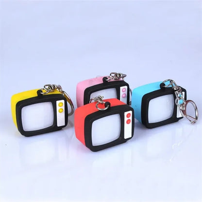 Mini TV Novelty Keychain with LED Lights and Sound Effects