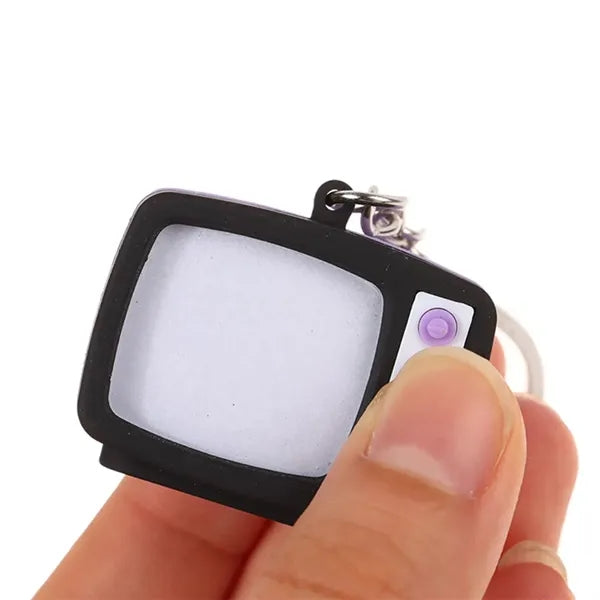 Mini TV Novelty Keychain with LED Lights and Sound Effects