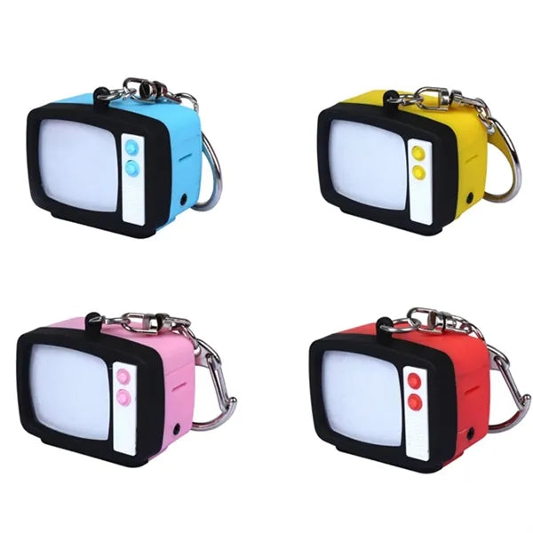 Mini TV Novelty Keychain with LED Lights and Sound Effects