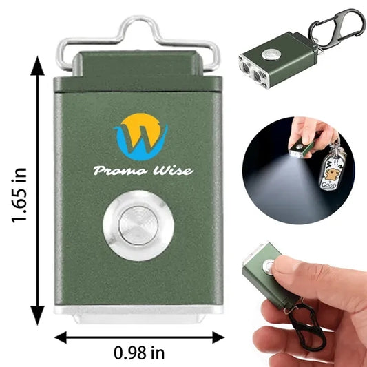 Mini Square Portable Rechargeable Keychain Flashlight