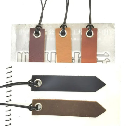 Long Tassel Crazy Horse Leather Vintage Reading Bookmarks
