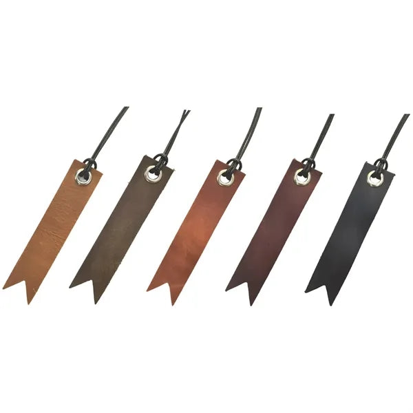 Long Tassel Crazy Horse Leather Vintage Reading Bookmarks