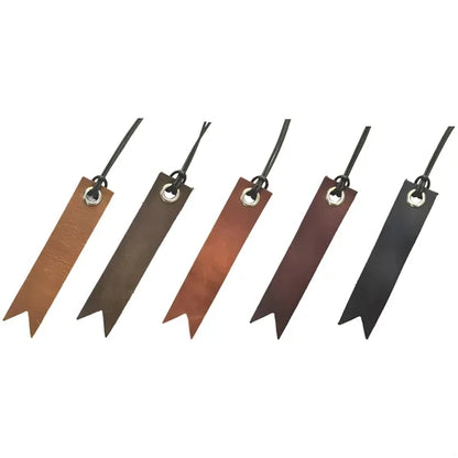 Long Tassel Crazy Horse Leather Vintage Reading Bookmarks