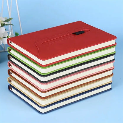 A5 PU Leather Minimalist Durable Notebook with Pen Holder