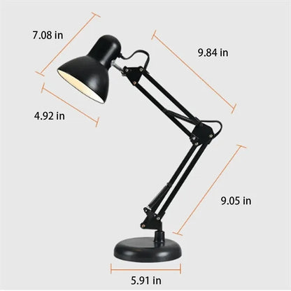 Metal Construction 3-Joint Adjustable Durable Arm Task Lamp