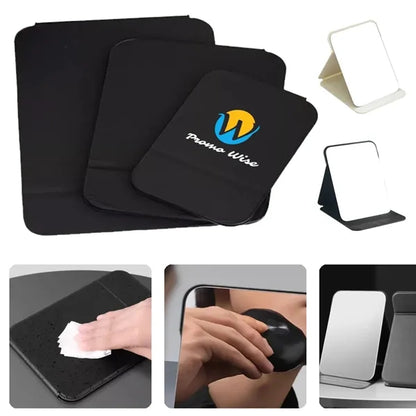 Foldable Adjustable Stand Wide View PU Leather Makeup Mirror