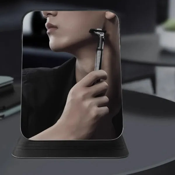 Foldable Adjustable Stand Wide View PU Leather Makeup Mirror