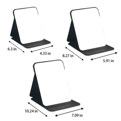 Foldable Adjustable Stand Wide View PU Leather Makeup Mirror