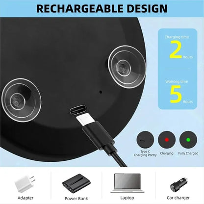 Portable Rechargeable Magnifying Mirror with Dimmable Light