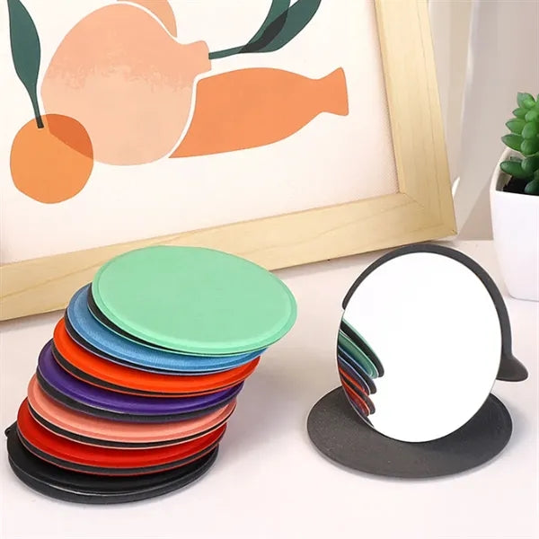 Adjustable Stand Wide View Foldable PU Leather Makeup Mirror