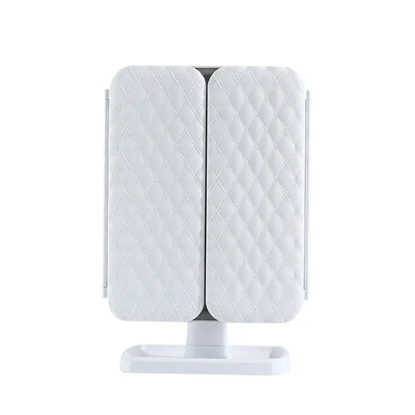 Foldable Storage Base Stepless Dimming 3X LED Makeup Mirror