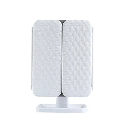 Foldable Storage Base Stepless Dimming 3X LED Makeup Mirror