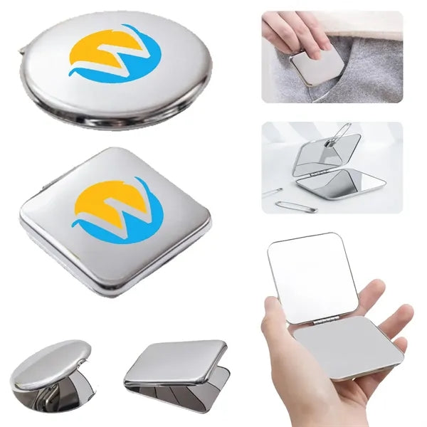 Foldable Magnetic Shatterproof Stainless Steel Pocket Mirror