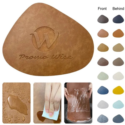 Shaped Waterproof Non-Slip Crease-Free PU Leather Placemats