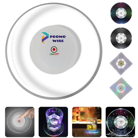 Multi-Color 3 Lighting Modes One-Touch Control LED Coaster