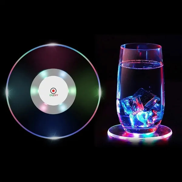 Multi-Color 3 Lighting Modes One-Touch Control LED Coaster