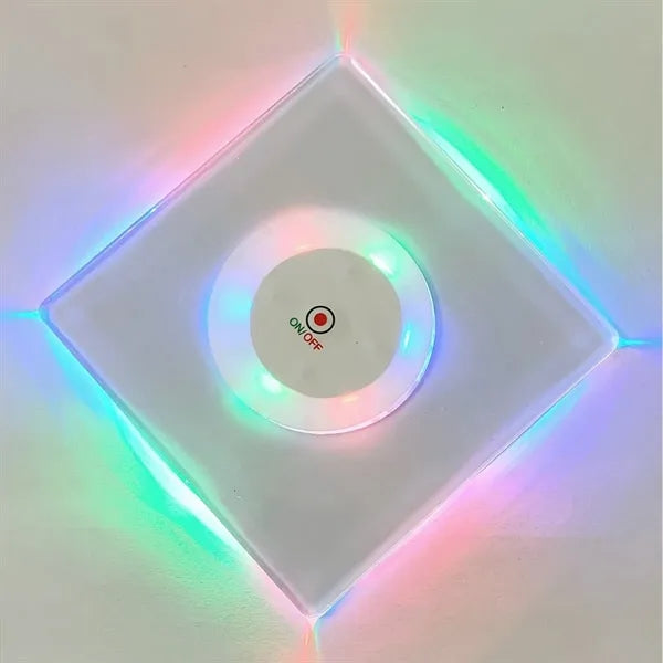Multi-Color 3 Lighting Modes One-Touch Control LED Coaster