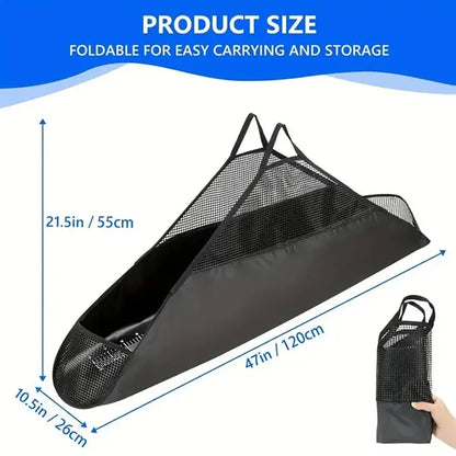2-in-1 Waterproof Drain Design EVA Fishing Net Sling Bag
