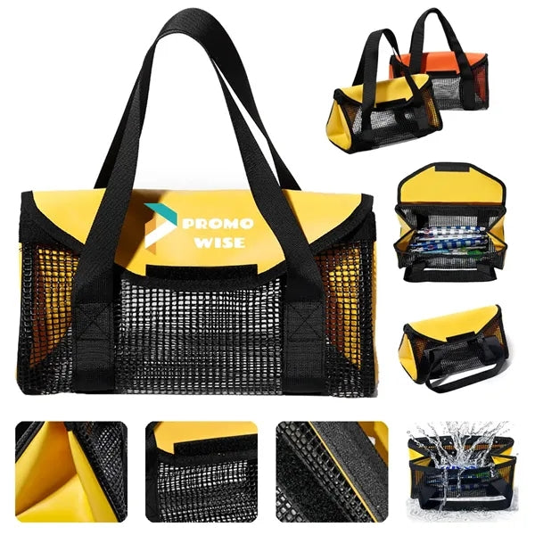 Thickened Quick-Drain Mesh High Capacity PVC Fishing Jig Bag
