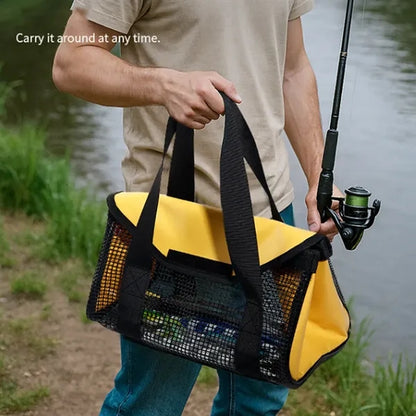 Thickened Quick-Drain Mesh High Capacity PVC Fishing Jig Bag