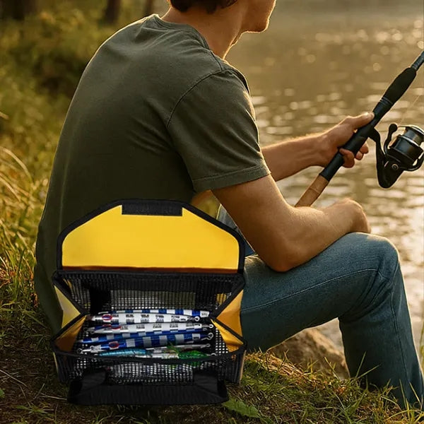 Thickened Quick-Drain Mesh High Capacity PVC Fishing Jig Bag