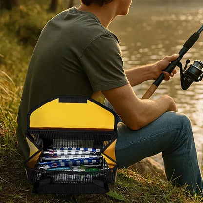Thickened Quick-Drain Mesh High Capacity PVC Fishing Jig Bag