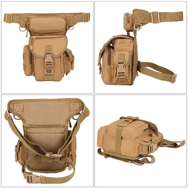 Waterproof Multi-Pocket Breathable Adjustable Straps Leg Bag