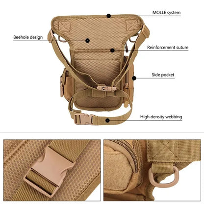 Waterproof Multi-Pocket Breathable Adjustable Straps Leg Bag