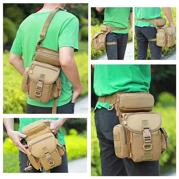 Waterproof Multi-Pocket Breathable Adjustable Straps Leg Bag