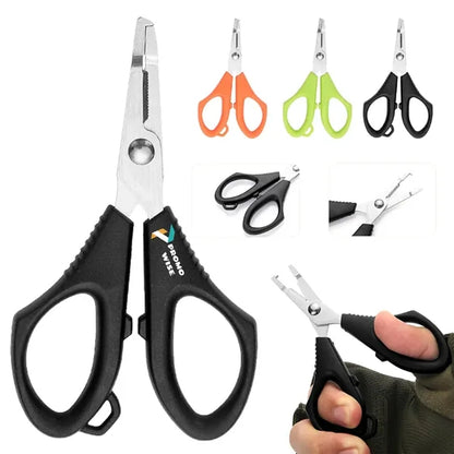 Non-Slip Saw-Tooth Blades Stainless Steel Fishing Scissors