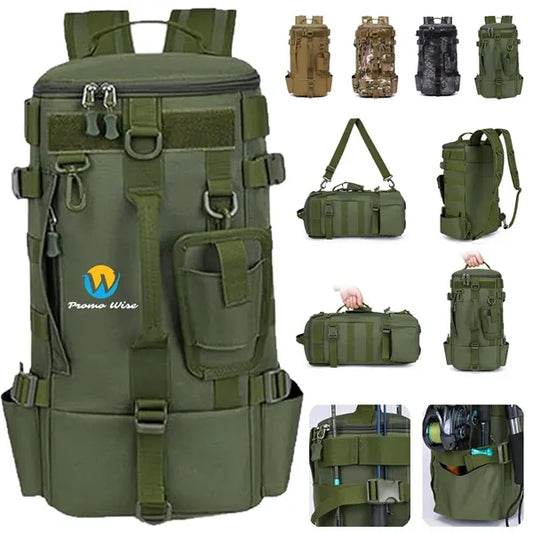 Spacious Waterproof Fishing Backpack with Rod Holder
