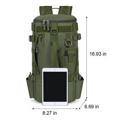 Spacious Waterproof Fishing Backpack with Rod Holder