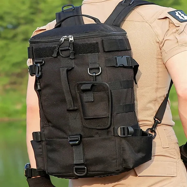 Spacious Waterproof Fishing Backpack with Rod Holder