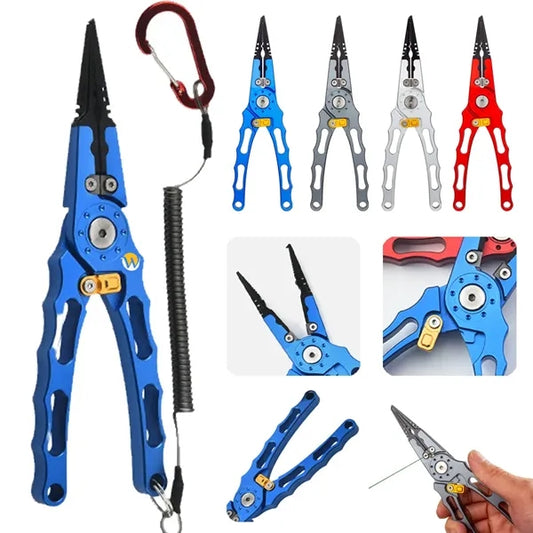Cutter Locking Aluminum Alloy Fishing Pliers with Lanyard